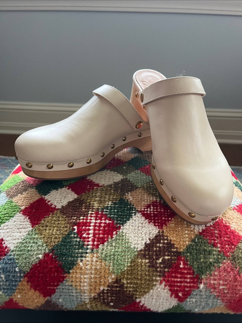 J. Crew  convertible Leather Studded Clogs